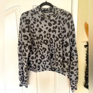 CJLA leopard turtleneck sweater